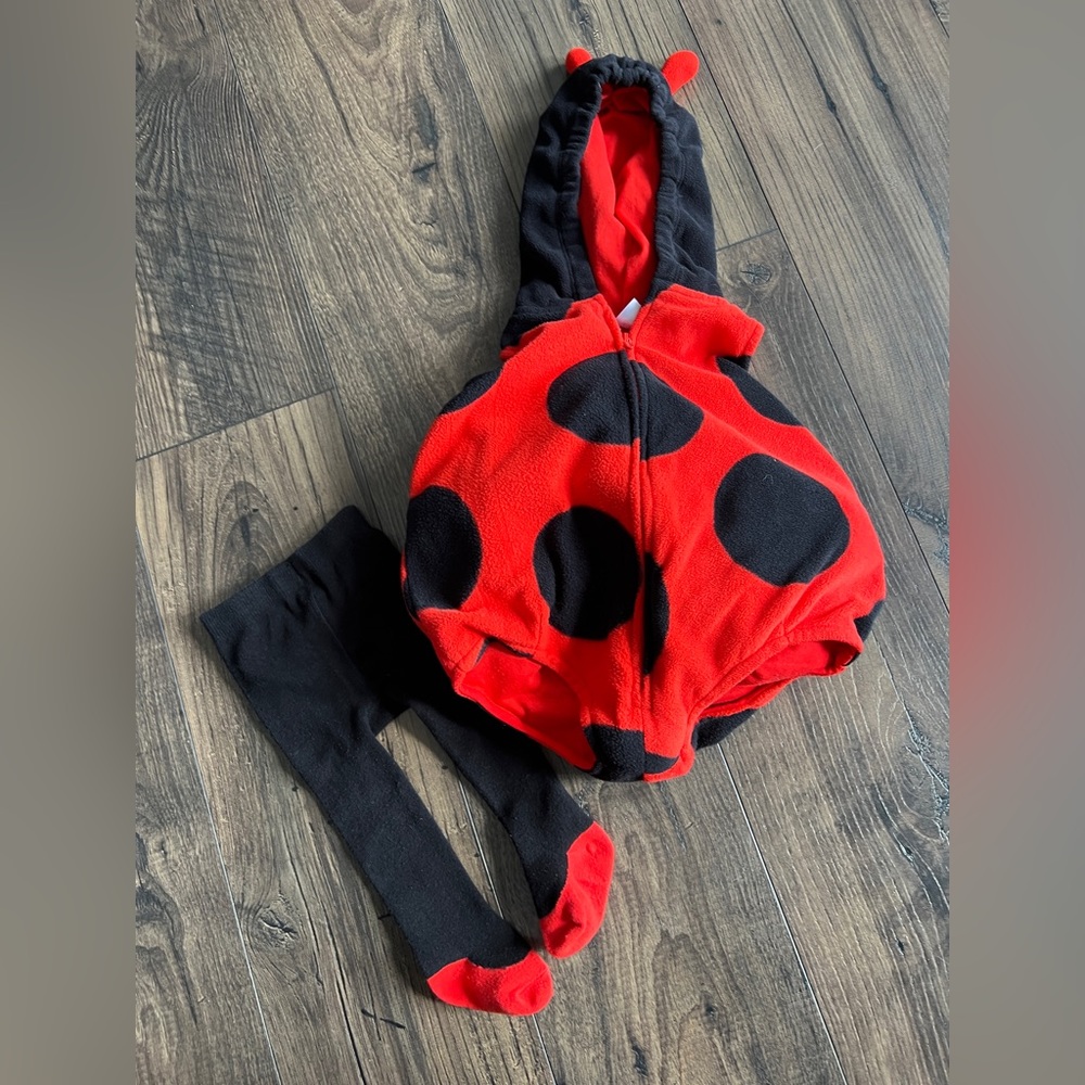 Baby Ladybug Costume with tights